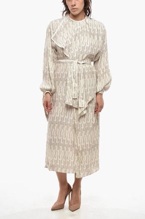 Stella McCartney Vestito Lungo TAYLOR in Seta a Fantasia Stella McCartney
