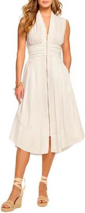 Ramy Brook Meg Cotton Blend Sleeveless Dress in White at Nordstrom Rack, Size Small