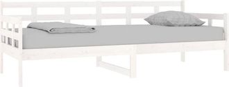 vidaXL Day Bed without Mattress White Solid Wood Pine 80x200 cm Vidaxl