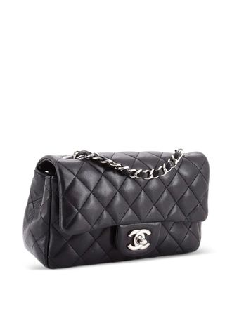 Chanel Classic Single Flap Bag Quilted Lambskin Mini crossbody bag - women - Calf Leather - One Size - Black