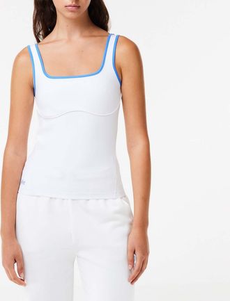 Lacoste Dames Lacoste x EleVen by Venus Technical Tank Top in Wit