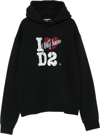 Dsquared2 logo-print hoodie - Black