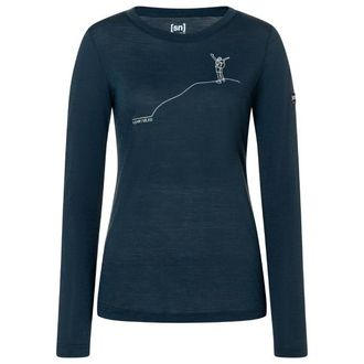 super.natural Berggl&uuml;ck L/S Longsleeve f&uuml;r Damen | blau