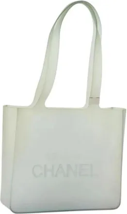 Chanel Pre-owned Tote Bags, female, Blue, Size: ONE SIZE Pre-owned Rubber Tote Bag
