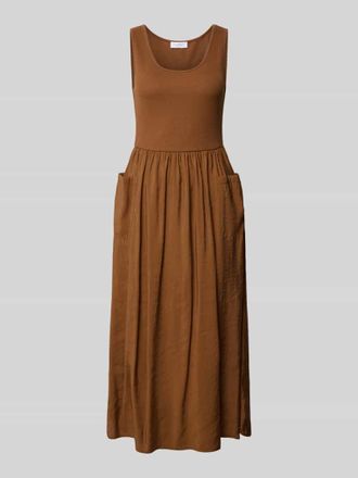 Rich & Royal Midikleid mit aufgesetzten Taschen in Cognac, Gr&ouml;&szlig;e XL