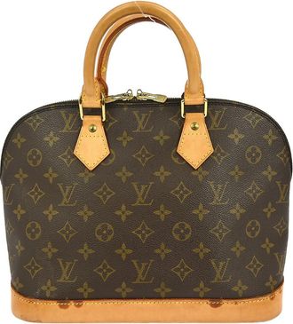 Louis Vuitton Alma Handbag Monogram Canvas Brown Canvas Handbag (Pre-Owned)