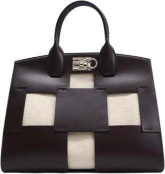 Ferragamo Pre-owned Handbags, female, Multicolor, Size: ONE SIZE Pre-owned Leather Handbag