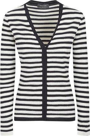 Fabiana Filippi Slim-fit Cardigan - Dames - Vesten - Blauw - 2XS - Katoen - Truien & Vesten