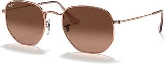 Ray-Ban Unisex Sunglasses Brown Gradient Metal Eyewear