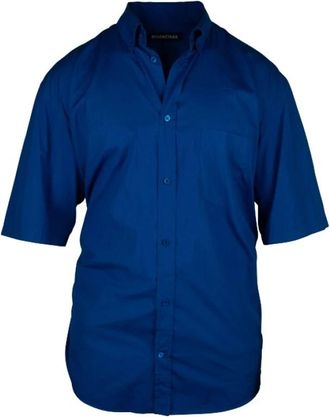Balenciaga Heren, Overhemden, Blauw, Maat: XL Katoen