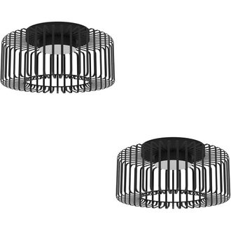 Loops 2 PACK Sleek Black Ceiling Light for Indoor Space - Versatile Home