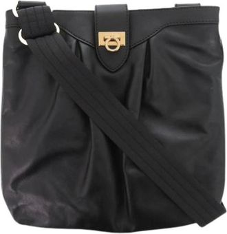 Ferragamo Pre-owned Cross Body Bags, female, Black, Size: ONE SIZE Pre-owned Crossbody Bag