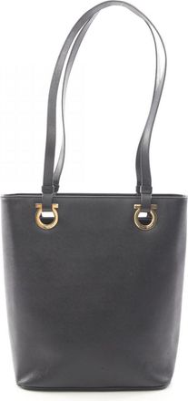 Ferragamo Black Leather Tote Bag (Pre-Owned)