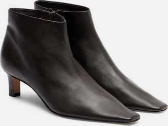 The Row Carla 45 leather ankle boots