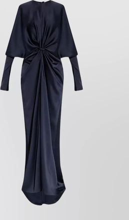Stella McCartney draped knot long sleeve wrap dress