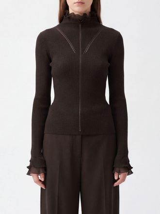 Liu Jo Dolcevita slim fit in lana con rouches e polsini svasati