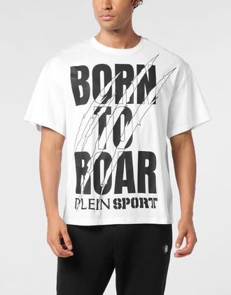Plein Sport T-Shirt Round Neck Ss Scratch Men in White at Nordstrom, Size Xxx-Large