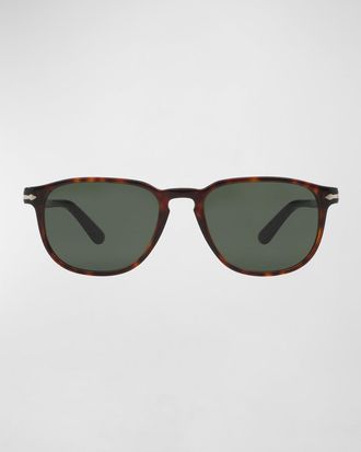 Persol Men & apos;s Square Patterned Acetate Sunglasses