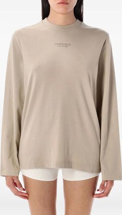 Fear of God T-shirt a maniche lunghe con logo - Toni neutri