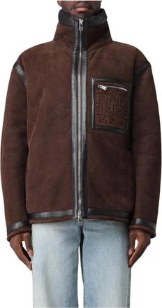 Fendi Hombre, Chaquetas, Marrón, Talla: M