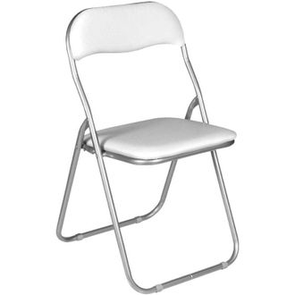 Dmora Silla Plegable, Color Blanco, Medidas 43 X 47 X 78 Cm, Con Embalaje Reforzado - Dmora