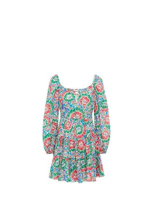 Rixo Multicolour Floral Keyhole Peasant Dress Size XXS