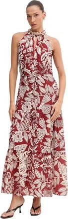 Oui Dames, Jurken, Veelkleurig, Maat: XS Viscose
