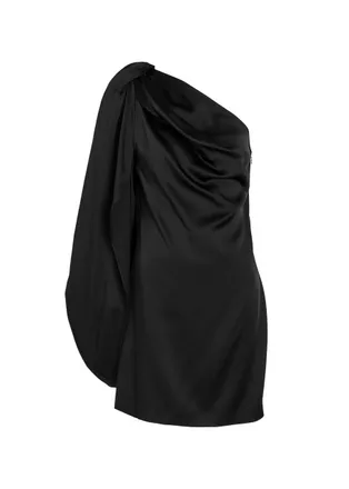 Stella McCartney Stella Mccartney Draped Satin-crepe Mini Dress - Black - 44 (UK12 / M)