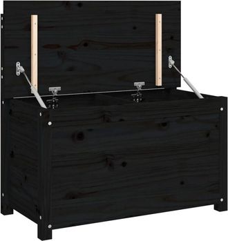 vidaXL Bench Black 80x41x77 cm Solid Wood Pine Vidaxl