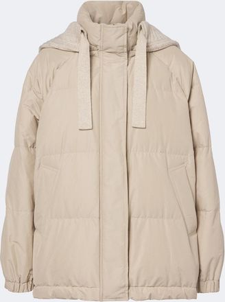 Brunello Cucinelli Hooded cotton-blend down jacket