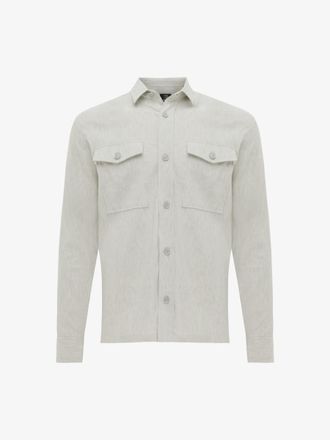 Genti Linnen Overshirt | Lichtgroen
