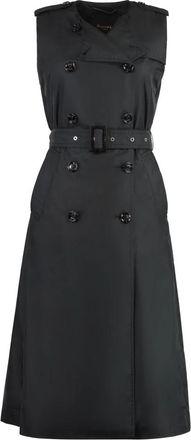 Moorer Mouwloze trenchcoat met riem - Dames - Trenchcoats - Zwart - XL - Polyester - Jassen
