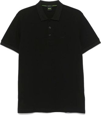 HUGO BOSS Hugo, Polo Shirts, male, Black, Size: 3XL Black Ribbed Sweater with Front Buttons