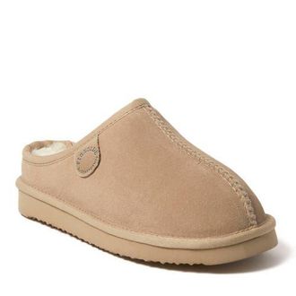 Dearfoams Fireside Greta Genuine Shearling Clog Slipper in Sand at Nordstrom, Size 10