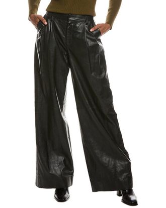 SIMKHAI Kobie Leather Wide Leg Pant