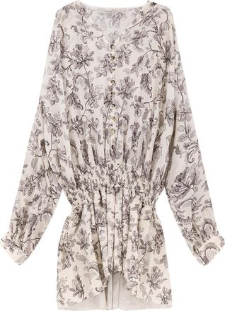 Golden Goose V-hals Korte Jurk - Dames - Korte kleedjes - Veelkleurig - M - Katoen - Kleedjes