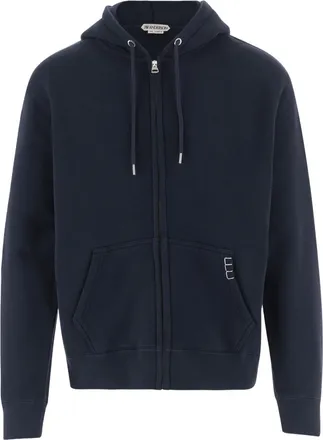 J.W.Anderson Navy Blue Cotton Zip-Up Hoodie
