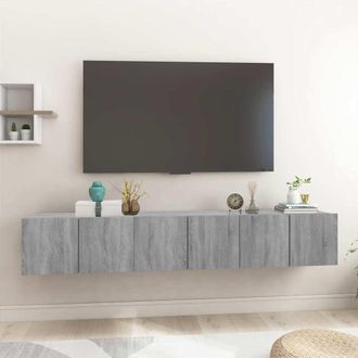 vidaXL Vidaxl - Muebles Para Tv Colgantes 3 Uds Madera Gris Sonoma 60x30x30 Cm