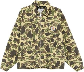 Carhartt Work in Progress Jassen, Heren, Groen, XL, Katoen, Groene Duck Detroit Katoenen Jas