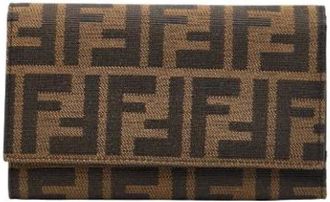 Fendi Pre-owned Wallets, female, Brown, Size: ONE SIZE Pre-owned Canvas Wallet