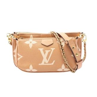 Louis Vuitton Pre-owned Multi Pochette Accessoires Monogram Empreinte Schoudertas - Dames - Pre-owned - Beige - Maat: ONE Size Leer