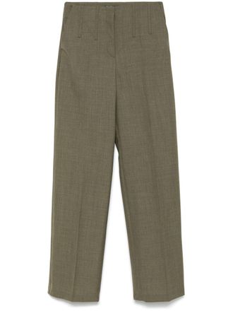 MUGLER Pantaloni sartoriali con dettaglio in stile corsetto - Verde