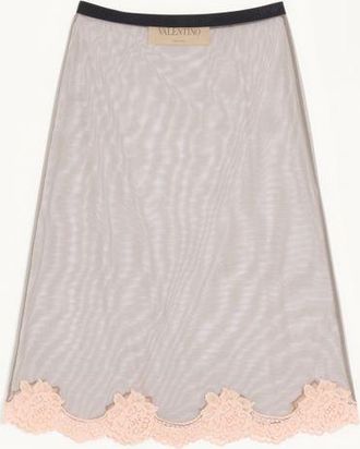 Valentino Gonna In Tulle Donna GRIGIO XL