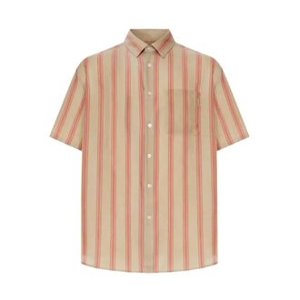 Saint Laurent Chemise Classic - male - Saint Laurent - Short Sleeve Shirts - Beige - 2XL - Shirts