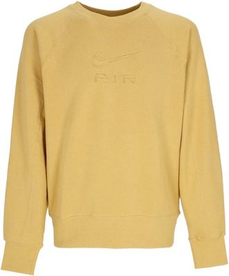 Nike Lichtgewicht Crewneck Sweatshirt Air French Terry - Heren - Sportshirts - Geel - XL - Katoen - Fitness
