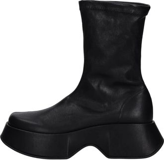 Vic Mati&eacute; Schoenen, Dames, Zwart, 37 EU, Leer, Leren enkellaarzen