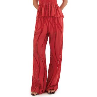 Vix Raspberry Babi Cover-Up Pants in Red Multi at Nordstrom Rack, Size Medium