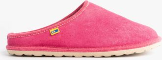 Nordikas 2083 Womens Fur Lined Mule Slippers Pink Leather - Size UK 6.5