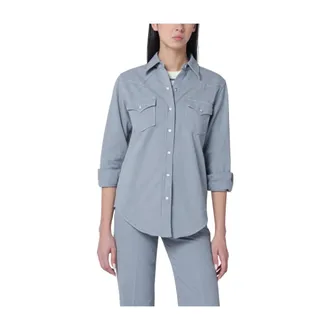 A.P.C. Shirts, female, Gray, Size: S Chemise Western