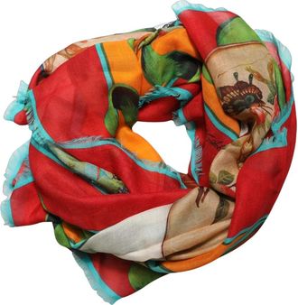Dolce & Gabbana Marco Polo Motifs Sjaal Sjaal - Dames - Zijden sjaals - Veelkleurig - ONE Size - Accessoires
